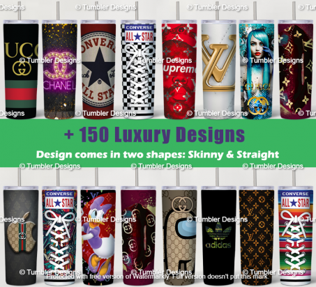 Bundle 4 Design Tumbler Fashion, Luxury Designer Tumbler Design