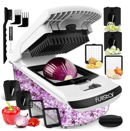 مفرمة خضروات فولستار - مفرمة طعام - مفرمة بصل - قطاعة خضروات وحلزونية - مفرمة خضروات مع حاوية - أدوات المطبخ - أساسيات المنزل - مستلزمات المطبخ