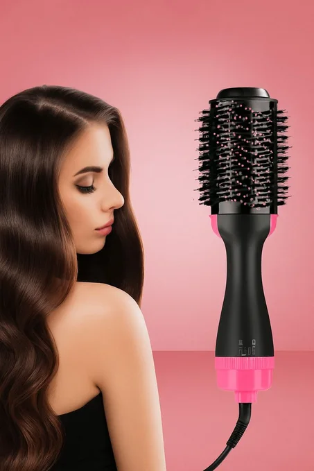 فرشاة الهواء الساخن خطوة واحدة، فرشاة مجفف الشعر الكهربائية