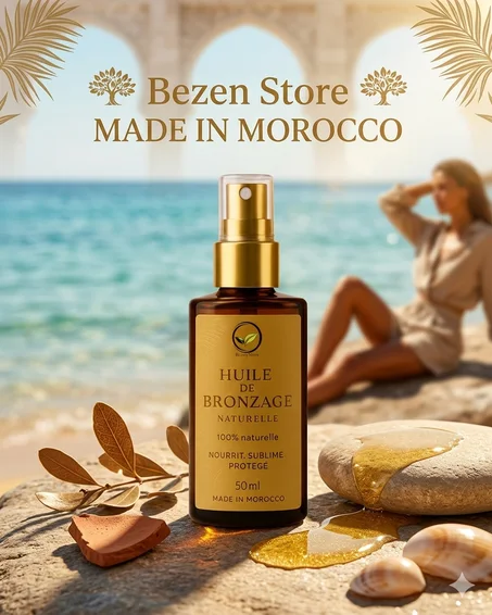 Huile de Bronzage Naturelle – Sublime ton éclat doré