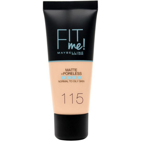 Maybelline New York Fit Me Matte + Poreless Face Foundation - 30 ml, Ivory 115