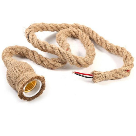 1Pc Retro Hemp Rope Pendant Light/ Ceiling Lamp/ Loft Chandelier Single Head
