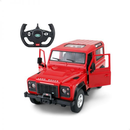 لعبة سيارة لاند روفر ديفندر بريموت كنترول من راستار 78400-1 - احمر