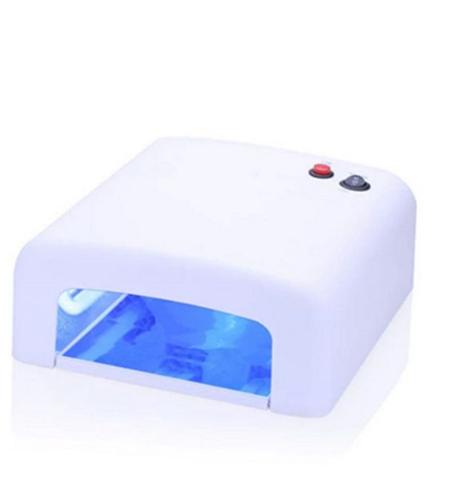 جهاز تجفيف طلاء الاظافر 36 واط مع لمبة LED لطلاء جل الاشعة فوق البنفسجية ومؤقت - ابيض