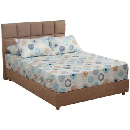 طقم ملاية سرير بنقشة دوائر من بد اند بد، 240×220 سم - 4 قطع