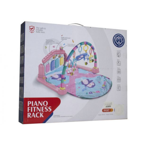 لعبة سجادة اللياقة البدنية ببار العاب وبيانو للاطفال من هوانجر He0615 - متعددة الالوان