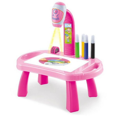 Kids Project Drawing Learning Desk Toy With Projection Function Children Educational Painting Table