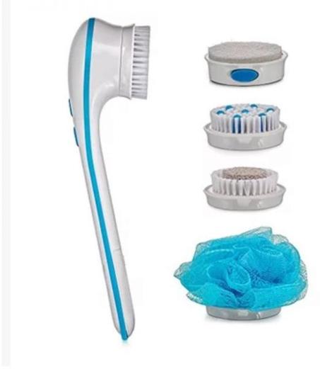 5 in 1 Spin Spa Massage Electric Shower Brush Cleaning System Long-Handled