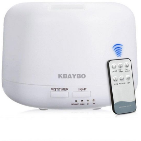 مرطب و معطر جو فواحة كهربائية ألترا سونيك ليد متغير الألوان بجهاز تحكم سعة 300 مل