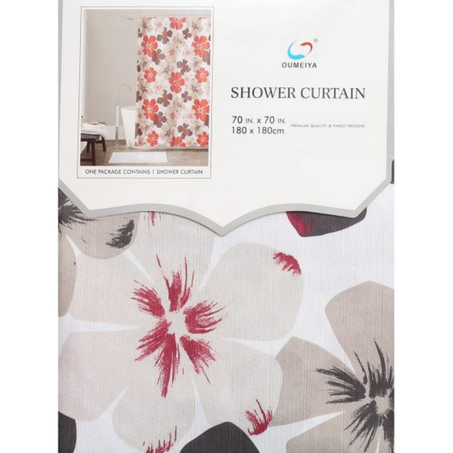 OUMEIYA Polyester Shower Curtain 180 X 180 Cm - Multi Color