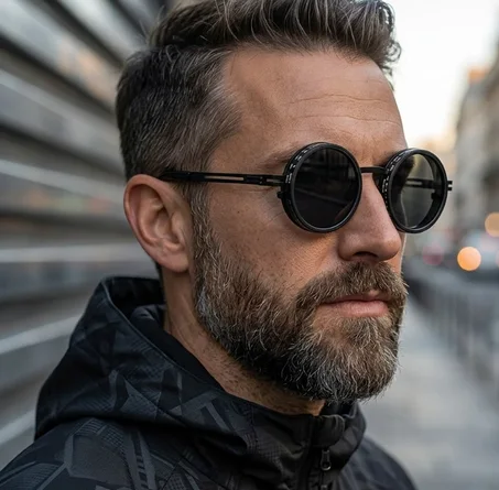 Lunettes Rétro à Luminosité Réglable