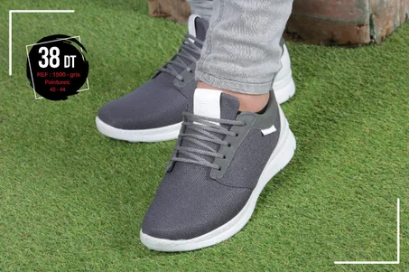 حذاء رياضي أنيق - المرجع 1500 - رمادي- للرجال