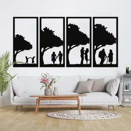 لوحات جدارية  من أربع قطع