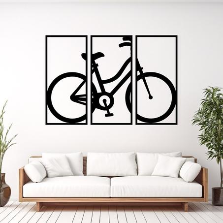 لوحة جدارية على شكل دراجة هوائية من الخشب