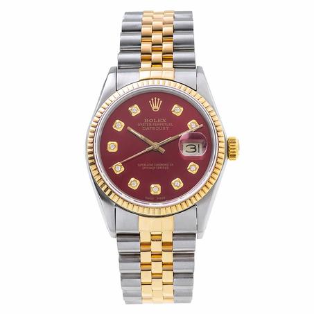 Two Tone Rolex DATEJUST 31 RED DIAL