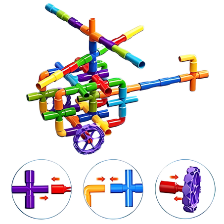 لعبة بناء مكعبات الأنابيب