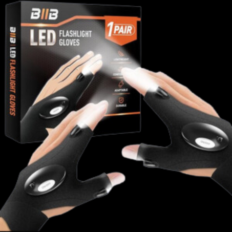 قفازات مع ضوء LED