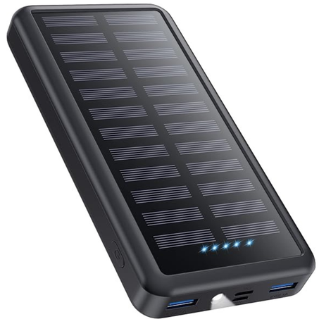 باور بانك شمسي بسعة 26800mAh