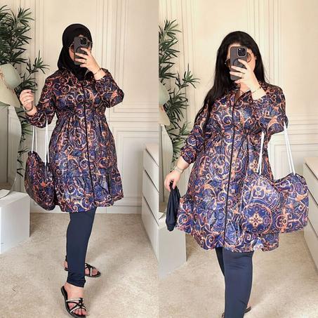 بوركينى طويل  4 قطع  أنيق ومحترم