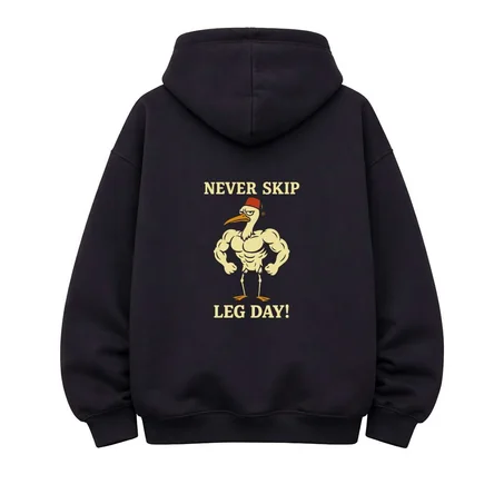 Oversize Hoodie Never Skip Leg Day