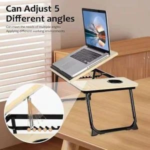 Smart Foldable Laptop Table  طاولة كمبيوتر مع حامل كوب