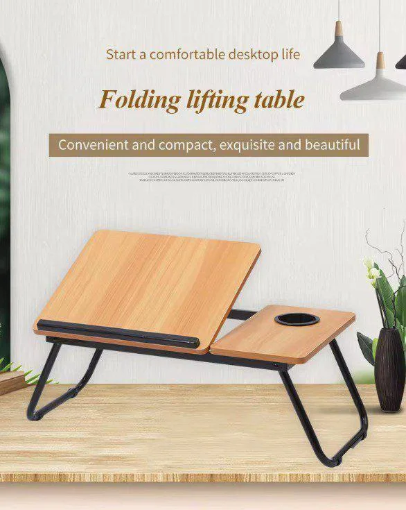 Smart Foldable Laptop Table  طاولة كمبيوتر مع حامل كوب