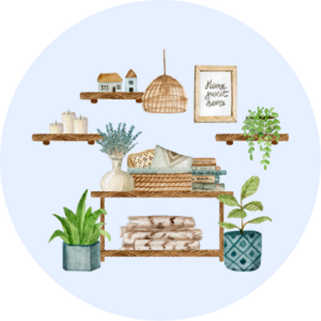 المنزل والحديقة والأثاث