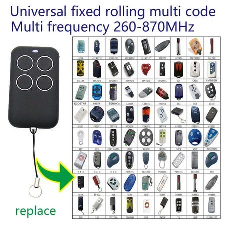 Télécommande Garage Multifréquence 280-868MHZ,Rolling & fixe code