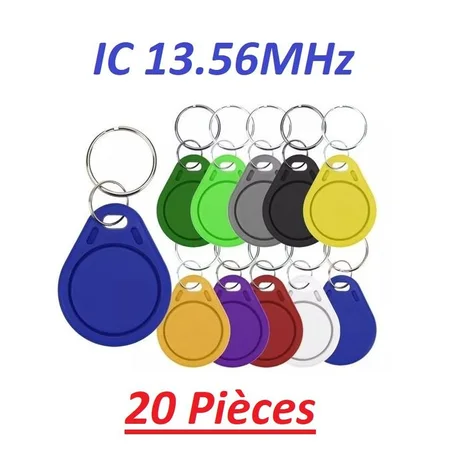 20 Pièce, RFID puce IC non modifiable,porte-clés 13.56MHZ 1K S50