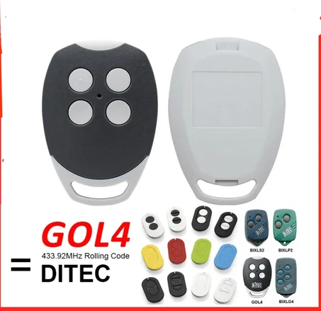Télécommande de porte de garage DITEC GOL4, 433.92MHz code roulant