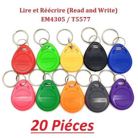 20 Pièce, Porte-clés RFID 125KHz EM4305 Lire et Réécrire