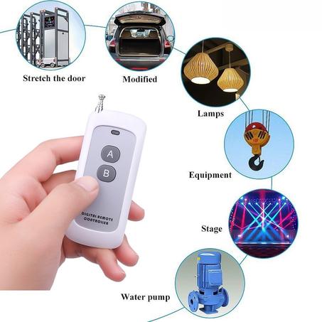 Télécommande longue portée 433 MHz, contrôleur sans fil avec antenne, Module RF