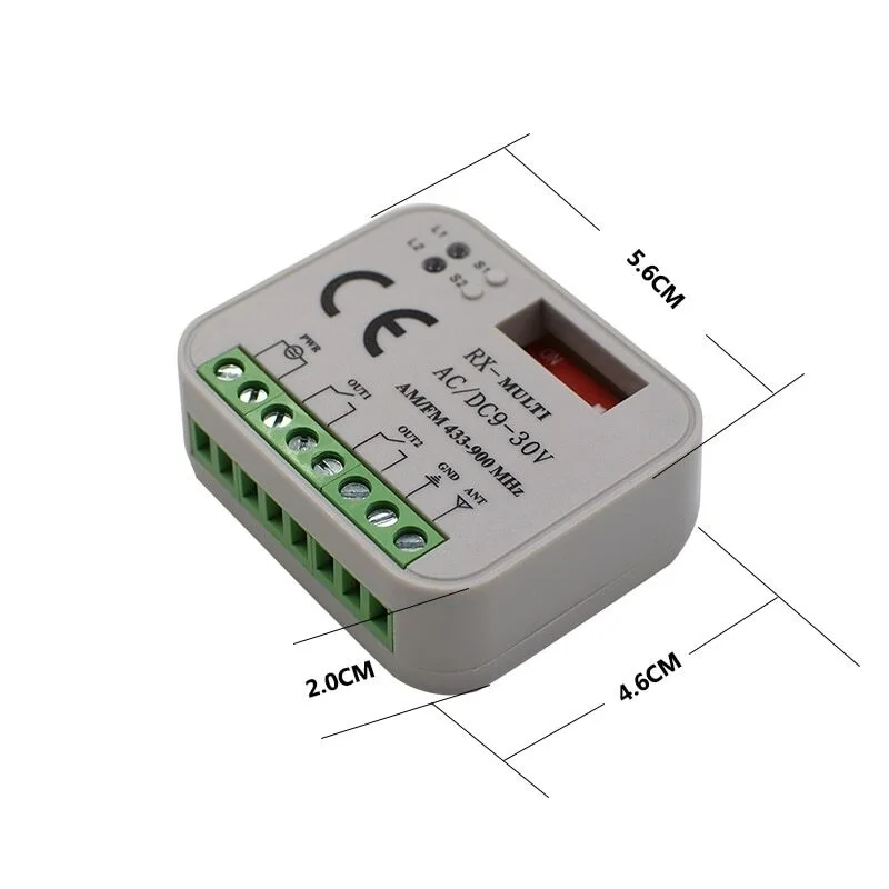 Récepteur Télécommande Portail Garage Yasoe | 433/868 MHz | Compatible Multi-marques | 3 Télécommandes Incluses