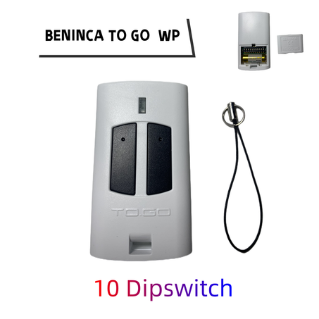 Télécommande Beninca To Go 2WP 10, interrupteur Dipswitch,porte de garage,barrière, émetteur WP