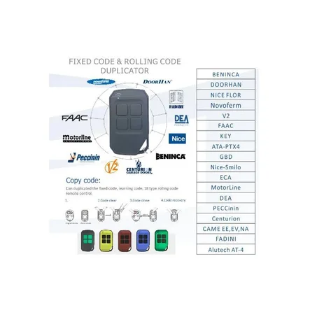 Télécommande Universel 433 MHz,code Roulant, et code Fixe, pour porte de Garage