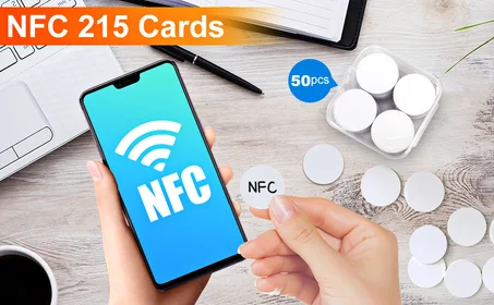 Pack de 15 Tags etiquette NFC Vierge en PVC, NTAG215,NDavid, 540 Octets, Carte 13.56mhz,RFID, Téléphone