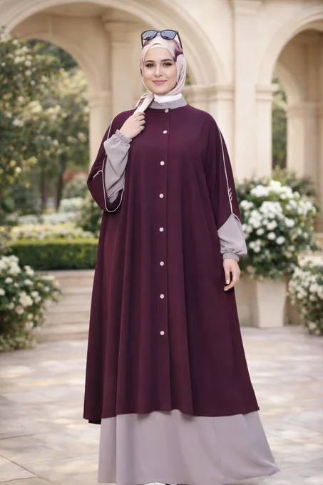 طقم المحتشمة  –عباية بالكاب بالصديف