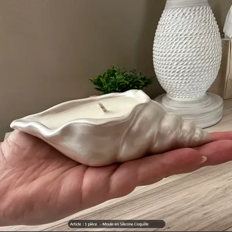 1PC Moule en Silicone Forme Coquillage – Création de Bougies Artisanales, Plateaux et Objets Décoratifs DIY