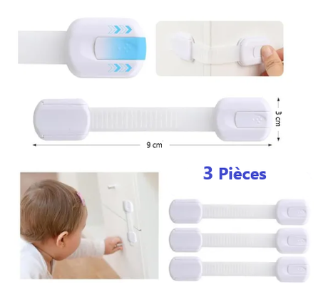 (3 Pc ) Serrure de Sécurité pour Tiroir  Armoire,  Placard pour la sécurité d'enfant,
