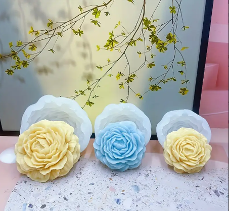1 Moule En Silicone En Forme De Rose Pour La Fabrication De Savon bougie
