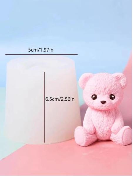 1 Moule En Silicone En Forme D'un Ours Pour La Fabrication De Savon bougie
