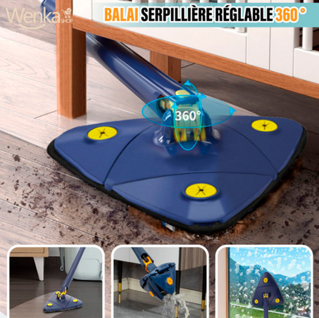 Vadrouille de nettoyage réglable à 360 °