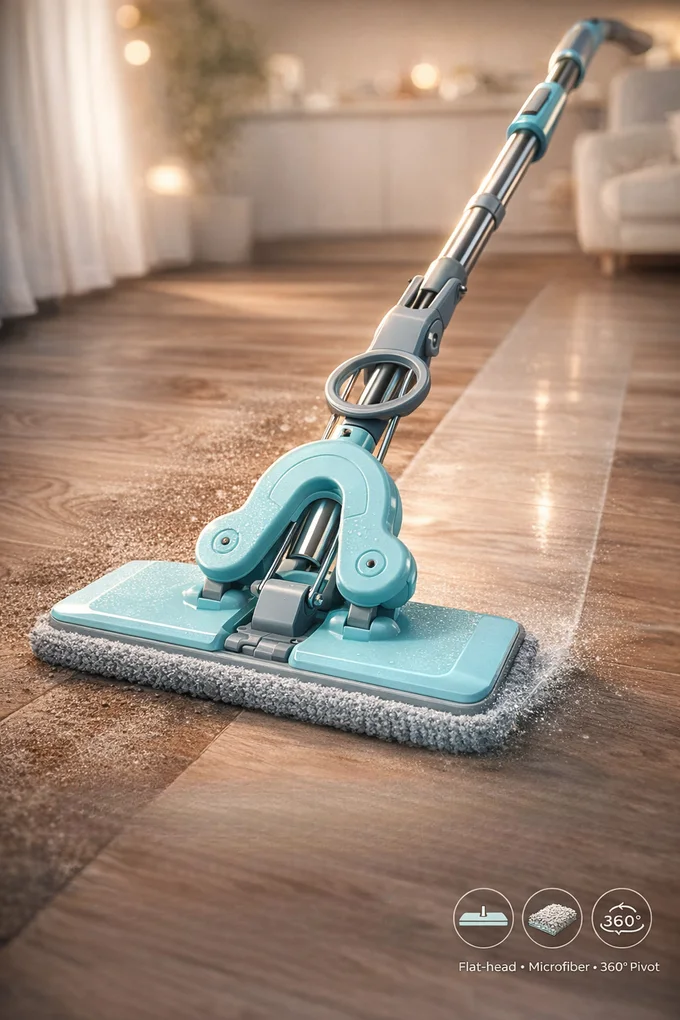 الممسحة الأصلية بنظام العصر الذكي.. تنظيف أسرع...