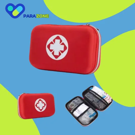 حقيبة إسعافات أولية صغيرة محمولة  +   اللوازم الطبية المفيدة  مثل المستخدمة في المستشفيات
