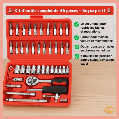Kit d'Outils de Réparation 46 Pièces