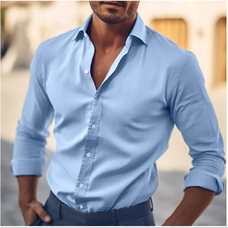 Chemise à manches longues pour hommes