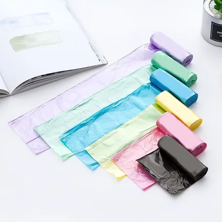 Sac poubelle plat domestique, portable, jetable, épais, hôtel, point d'arrêt, fabricant de sacs en plastique, vente en gros