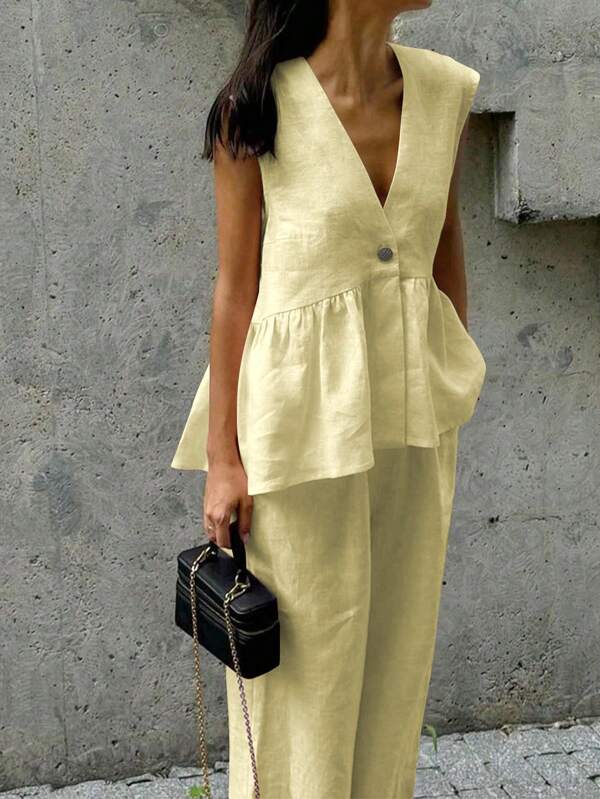 🌼 Ensemble Deux Pièces Femme – Élégant, Léger & Stylé 🌼