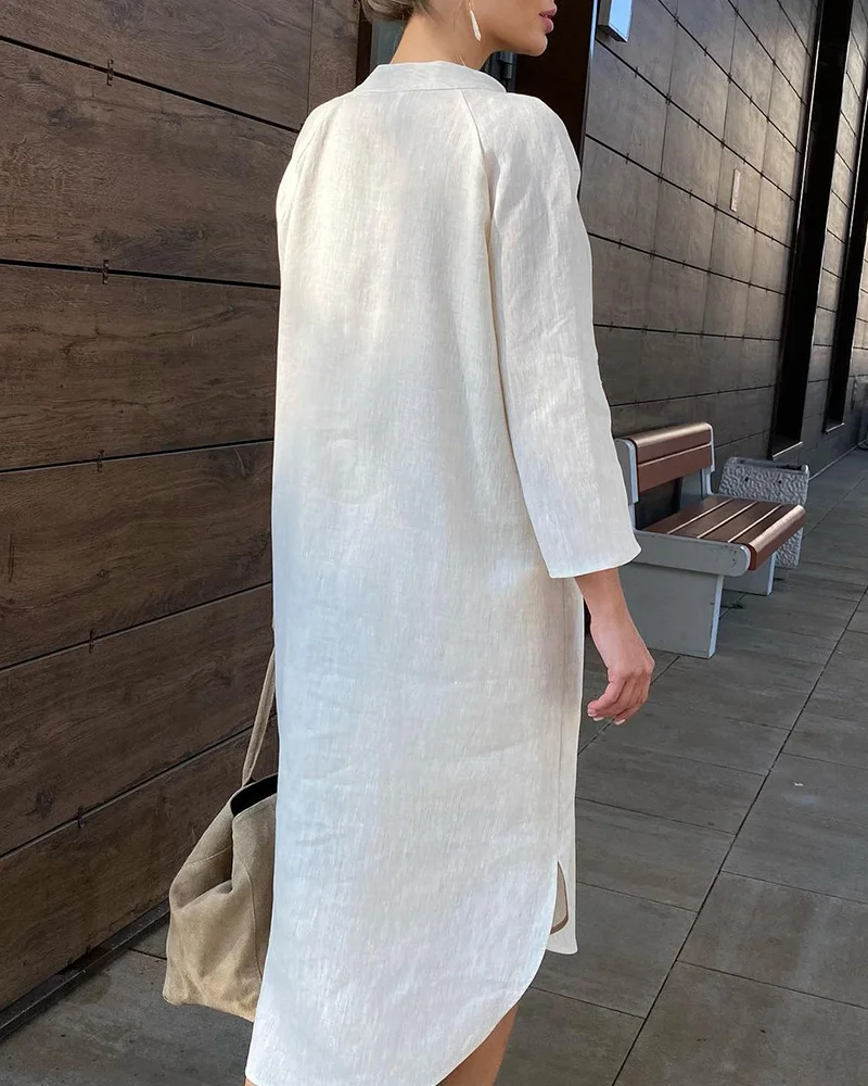 Robe Femme Élégante – Manches Chauve-souris & Coupe Droite