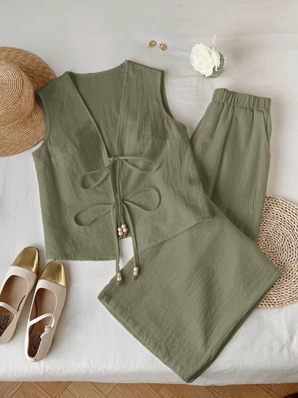 🌿 Ensemble Femme en Lin – Confort & Élégance Décontractée